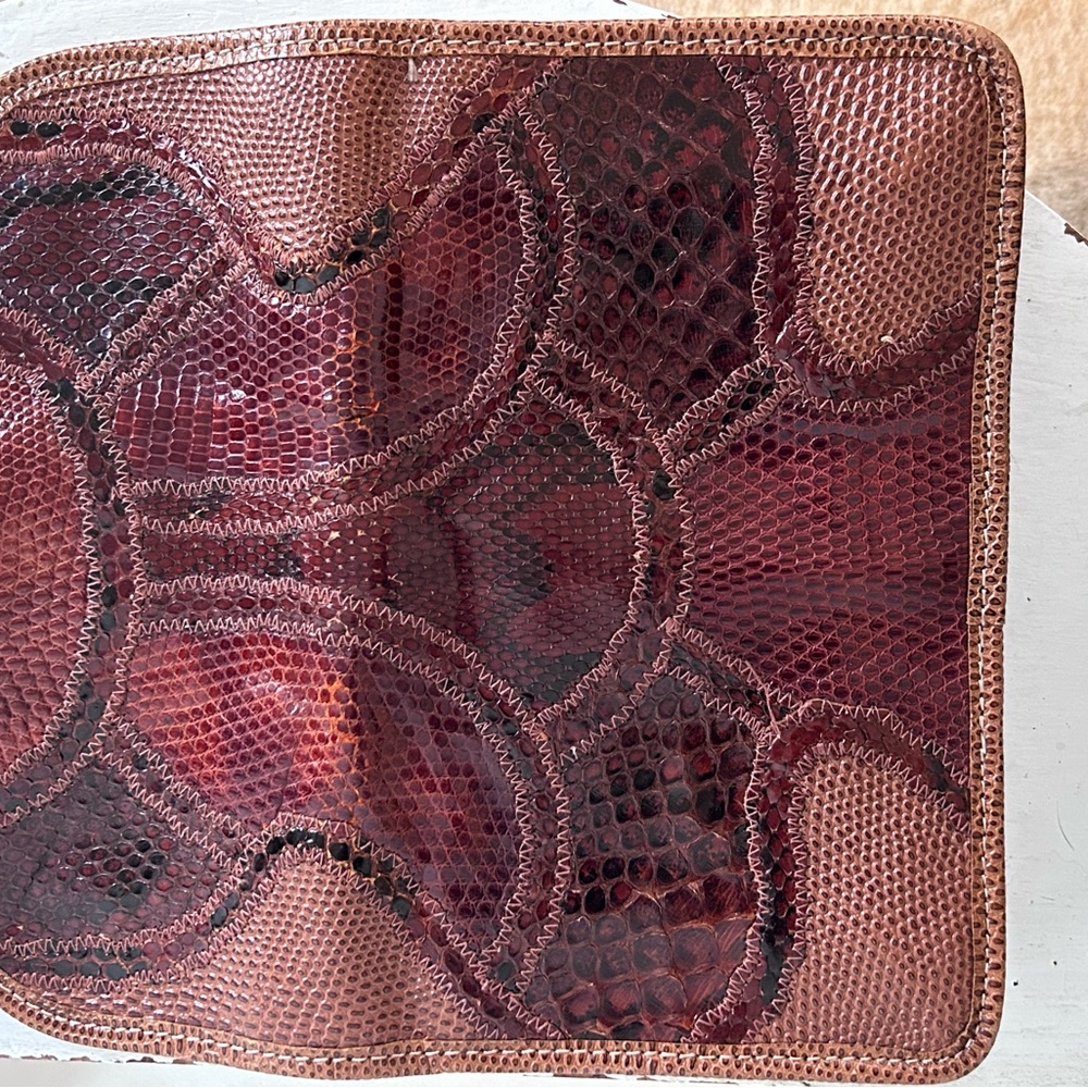Carlos Falchi Vintage Python Snake Lizard Patchwo… - image 4